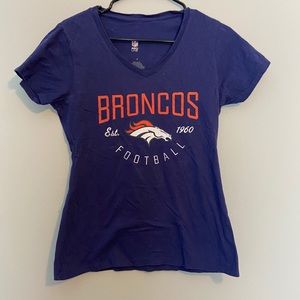 NFL S Broncos V-Neck Short Sleeve